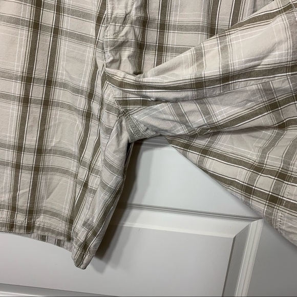 TIMBERLAND preppy neutral plaid cotton bermuda shorts relax fit 4 pockets sz 36 - Picture 5 of 9